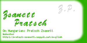 zsanett pratsch business card